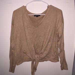 brown long sleeve shirt